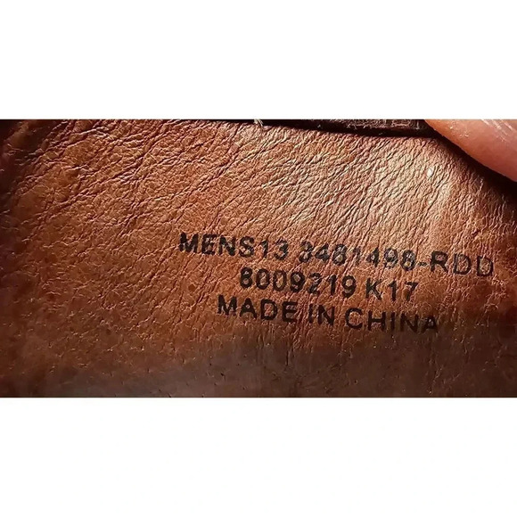 Frye Brett Brown Distressed Leather Lace Up Low Sneakers Men's Size 13 - Picture 11 of 13